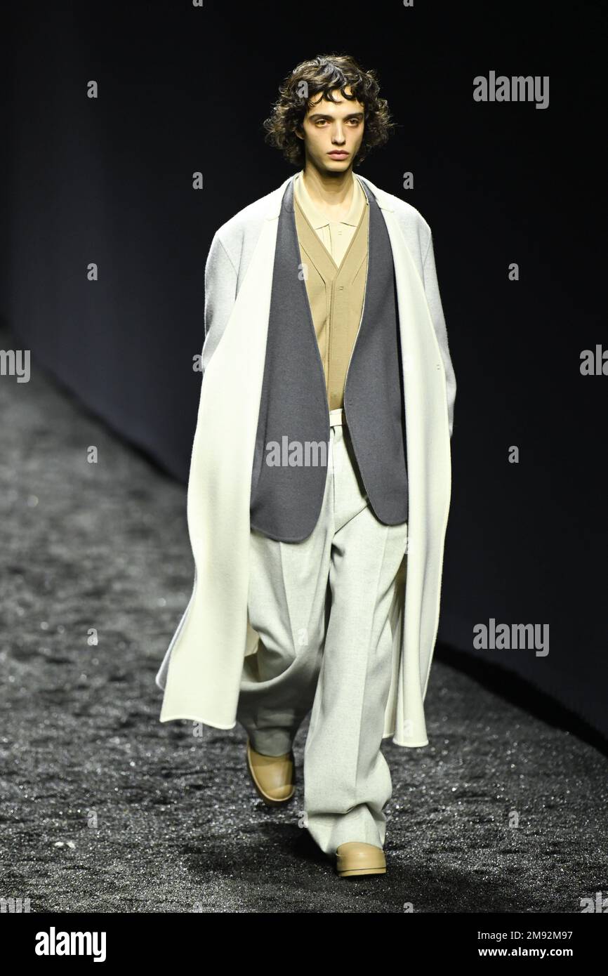 Milan, Italy. 16th Jan, 2023. Milan, Men Fashion Week, Fall Winter 2023