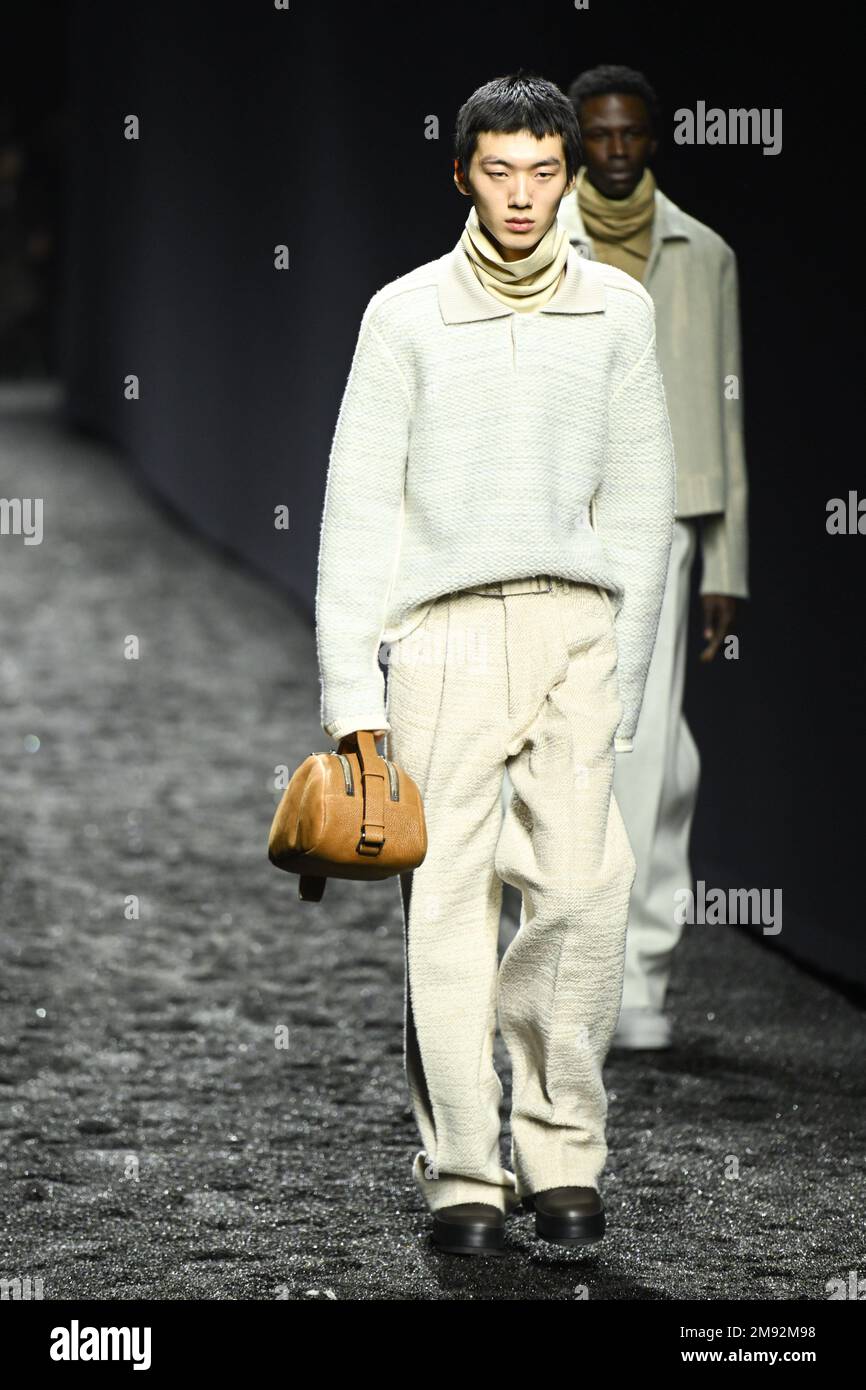 Milan, Italy. 16th Jan, 2023. Milan, Men Fashion Week, Fall Winter 2023