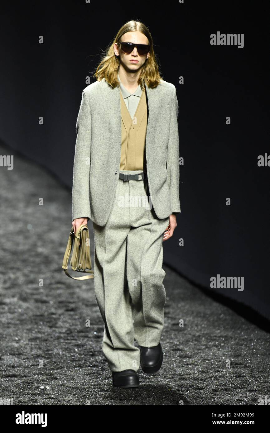 Milan, Italy. 16th Jan, 2023. Milan, Men Fashion Week, Fall Winter 2023