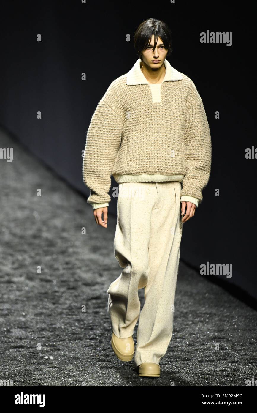 Milan, Italy. 16th Jan, 2023. Milan, Men Fashion Week, Fall Winter 2023