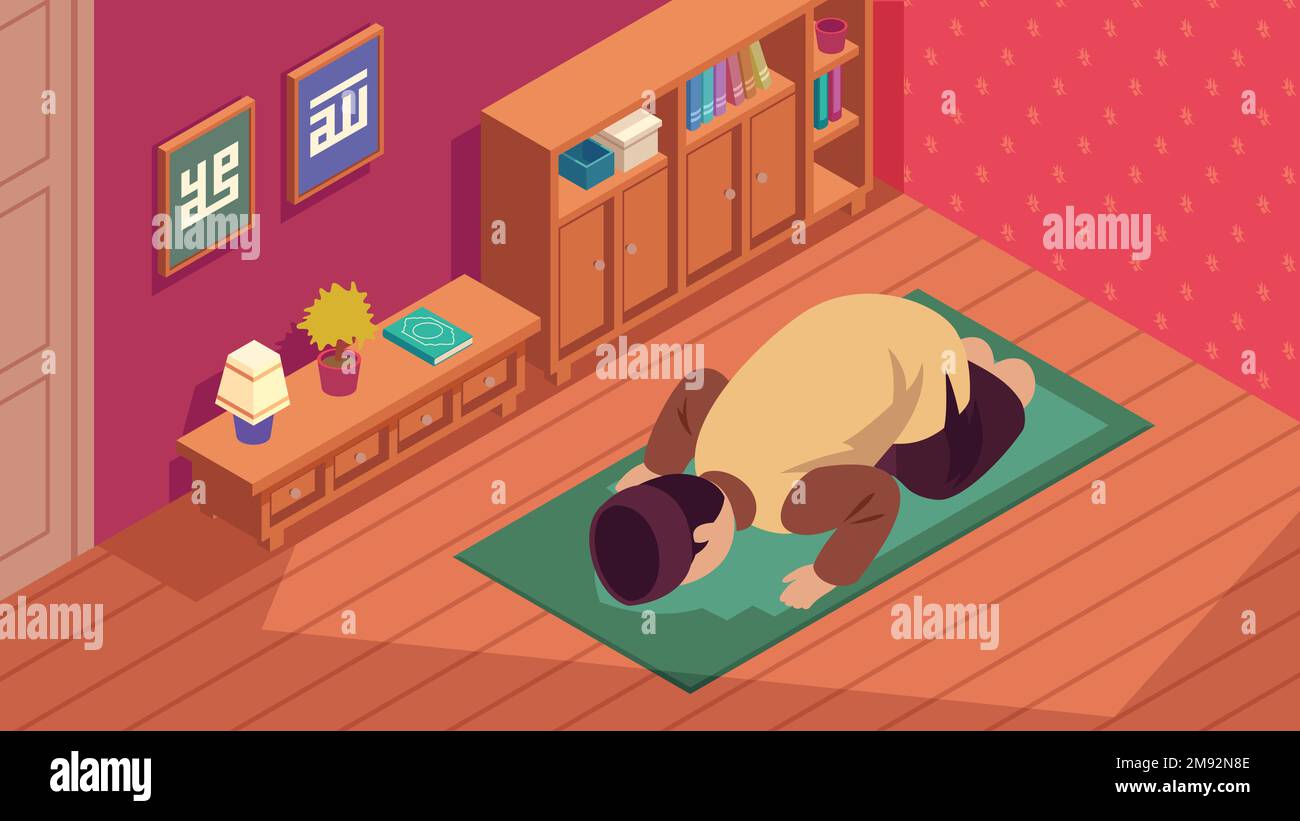 Man prostrating Stock Vector Images - Alamy