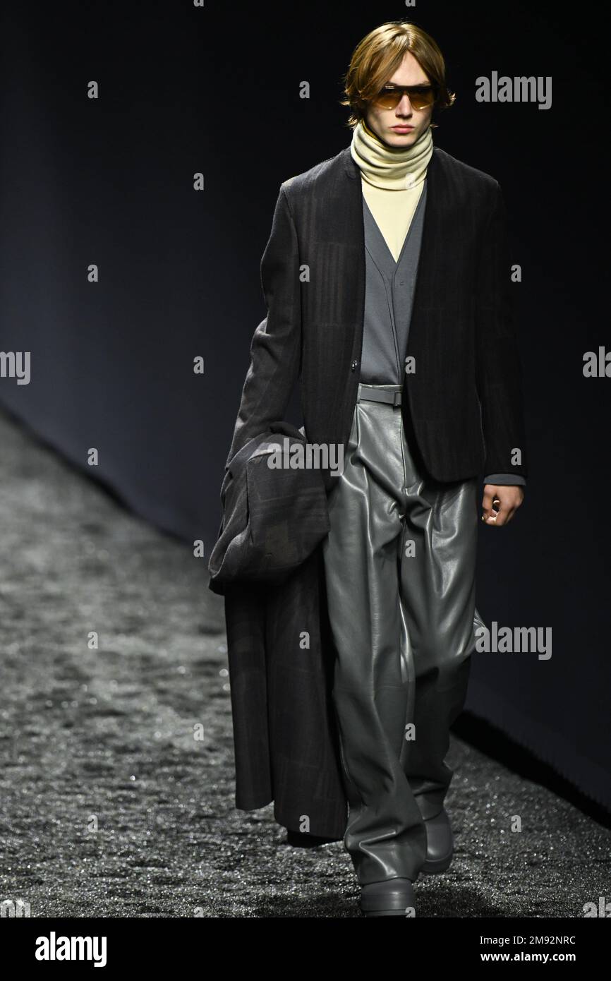 Milan, Italy. 16th Jan, 2023. Milan, Men Fashion Week, Fall Winter 2023
