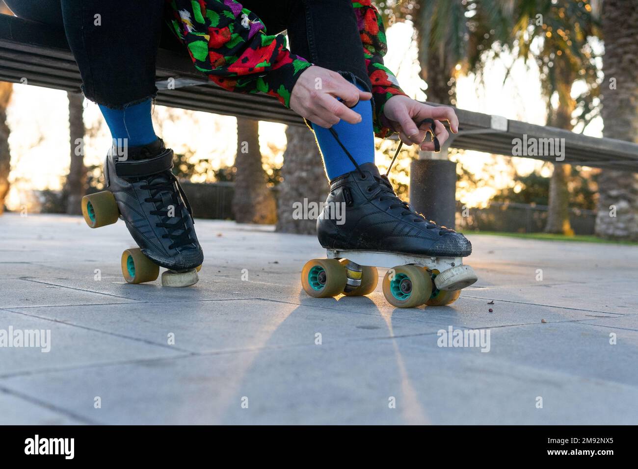 Person Riding Roler Skates Crop woman riding roller skates hi-res stock photography and images - Alamy