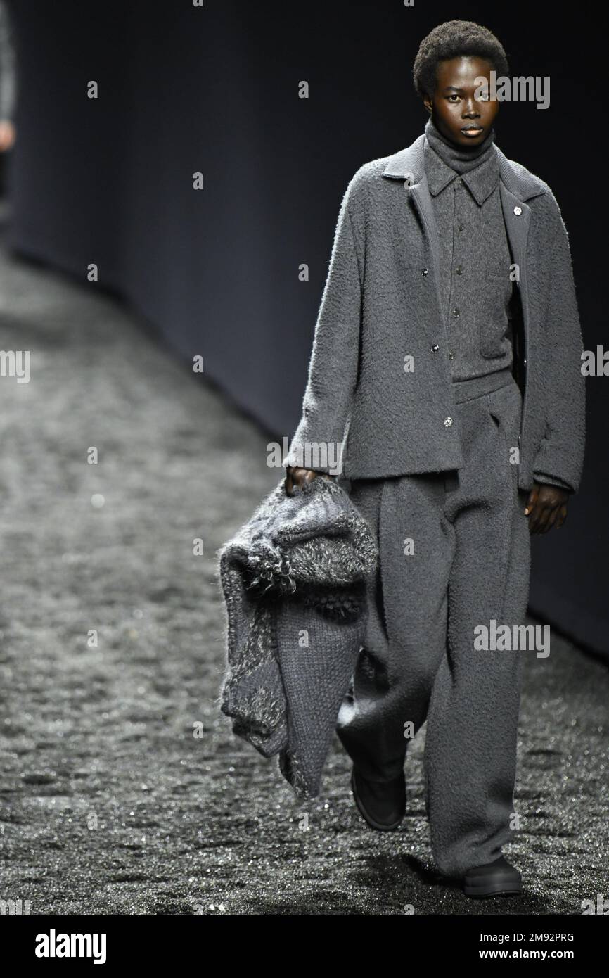 Milan, Italy. 16th Jan, 2023. Milan, Men Fashion Week, Fall Winter 2023