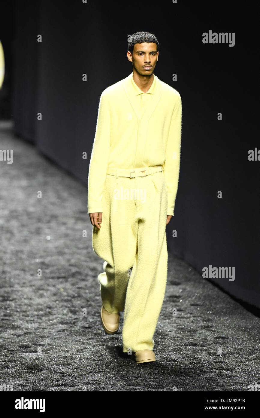 Milan, Italy. 16th Jan, 2023. Milan, Men Fashion Week, Fall Winter 2023