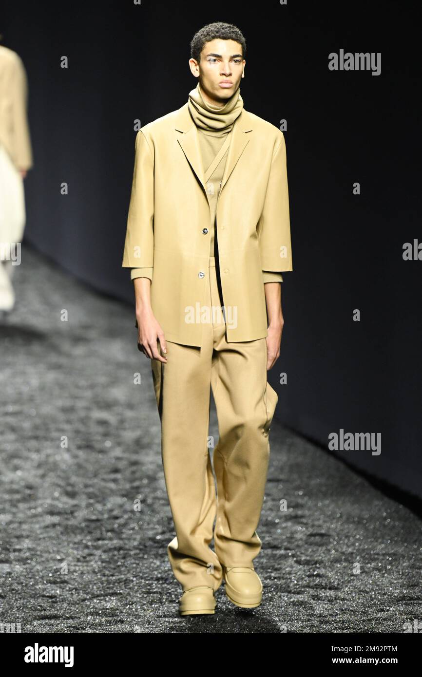 Milan, Italy. 16th Jan, 2023. Milan, Men Fashion Week, Fall Winter 2023