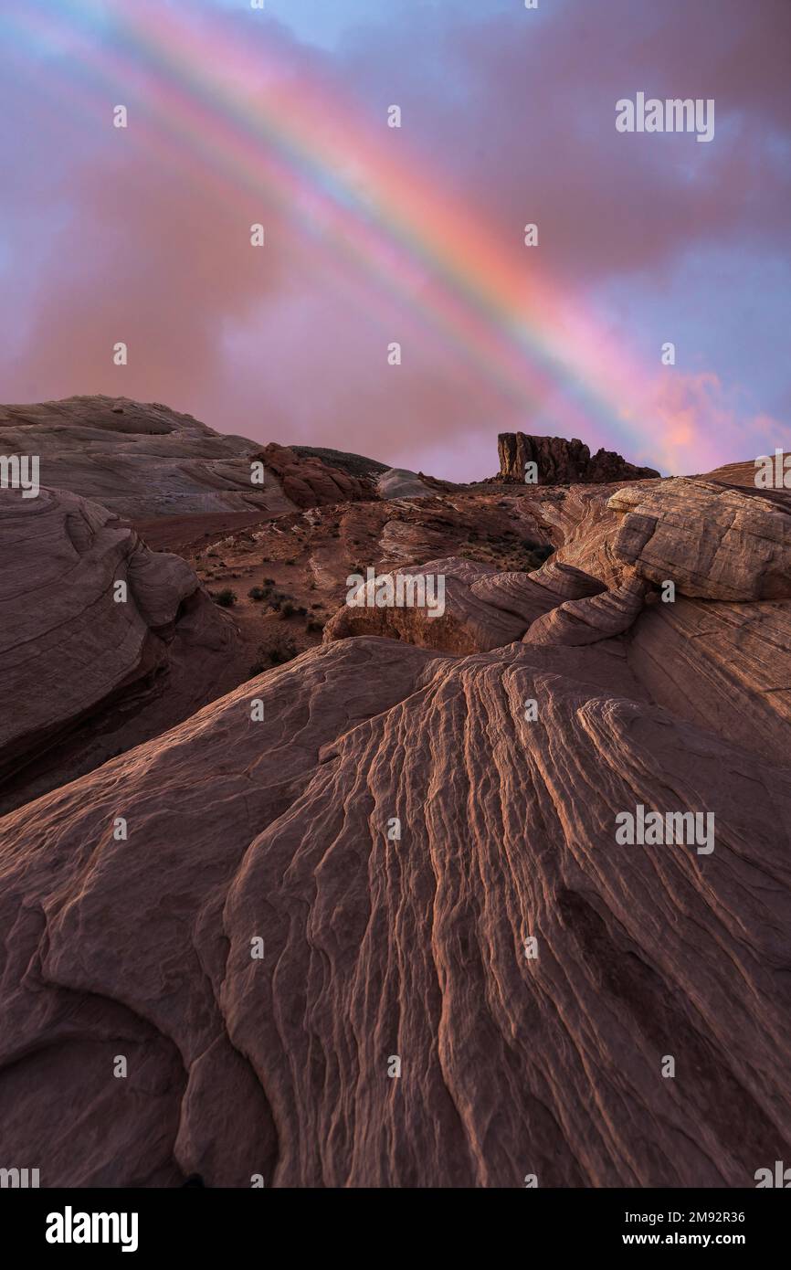 Majestic colors and shapes of Fire Wave sandstone formation in Valley ...