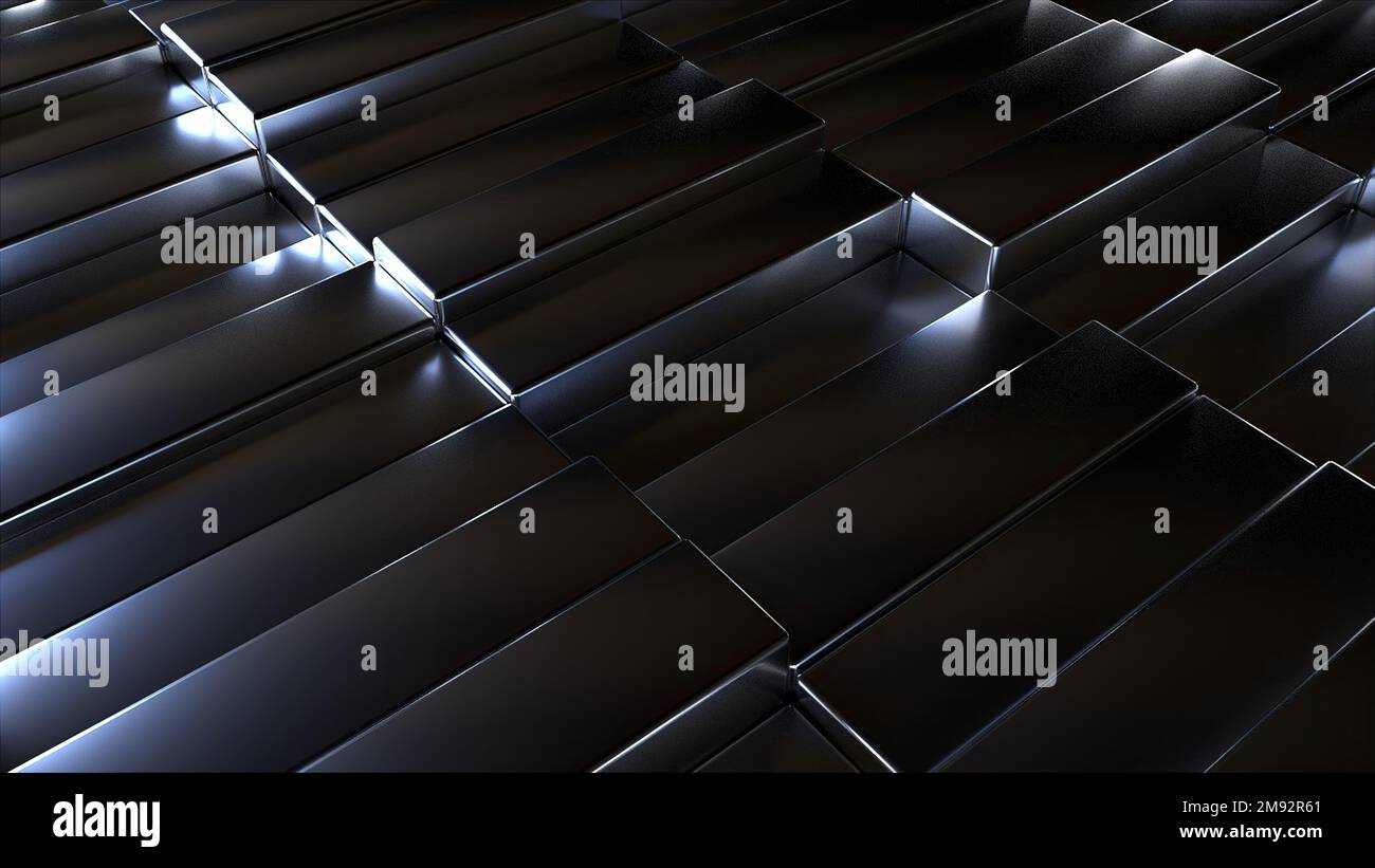 3d plates. Computer generated 3d render Stock Photo
