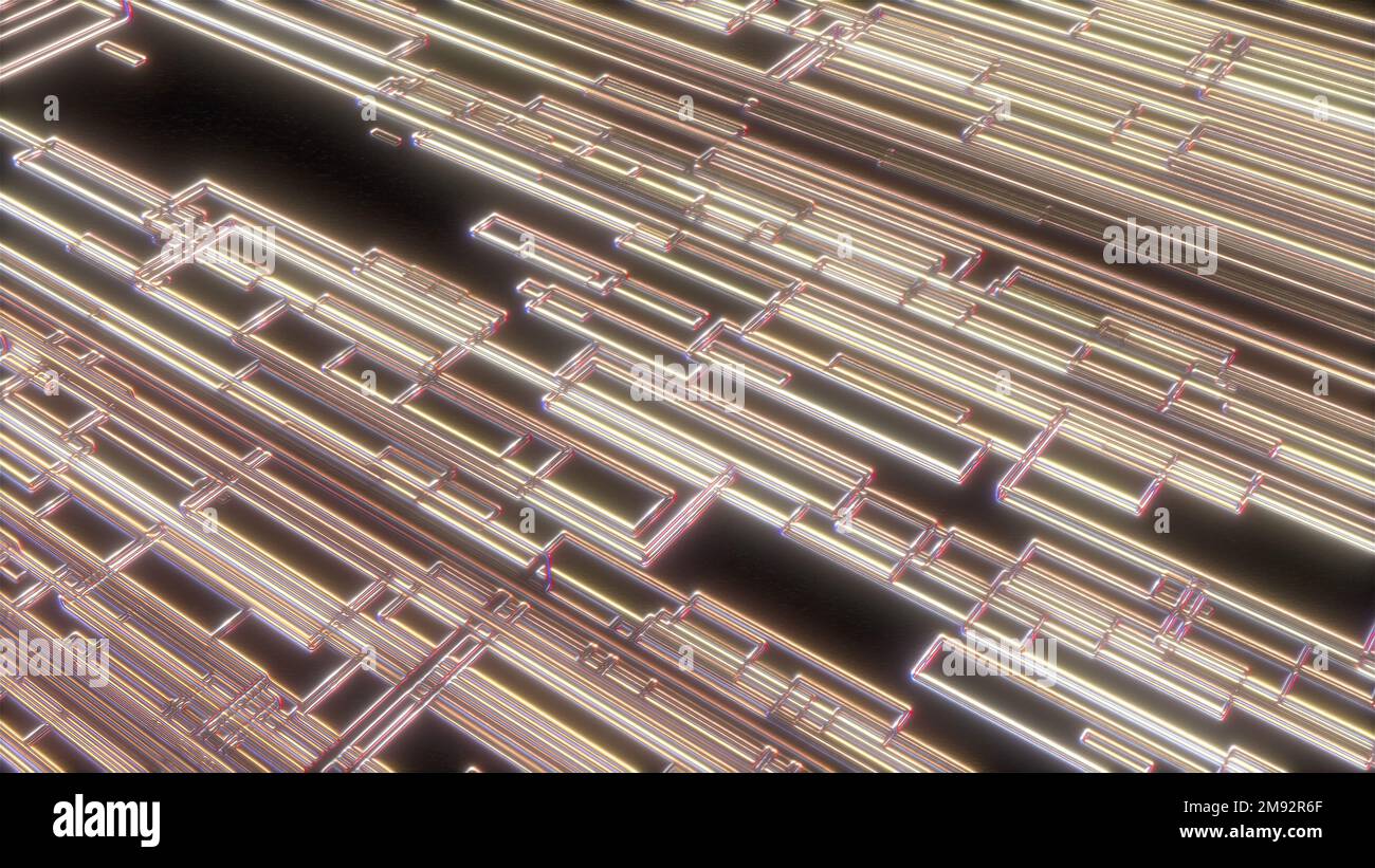Abstract block lines. Computer generated 3d render Stock Photo - Alamy