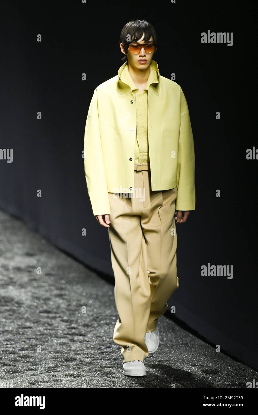 Milan, Italy. 16th Jan, 2023. Milan, Men Fashion Week, Fall Winter 2023