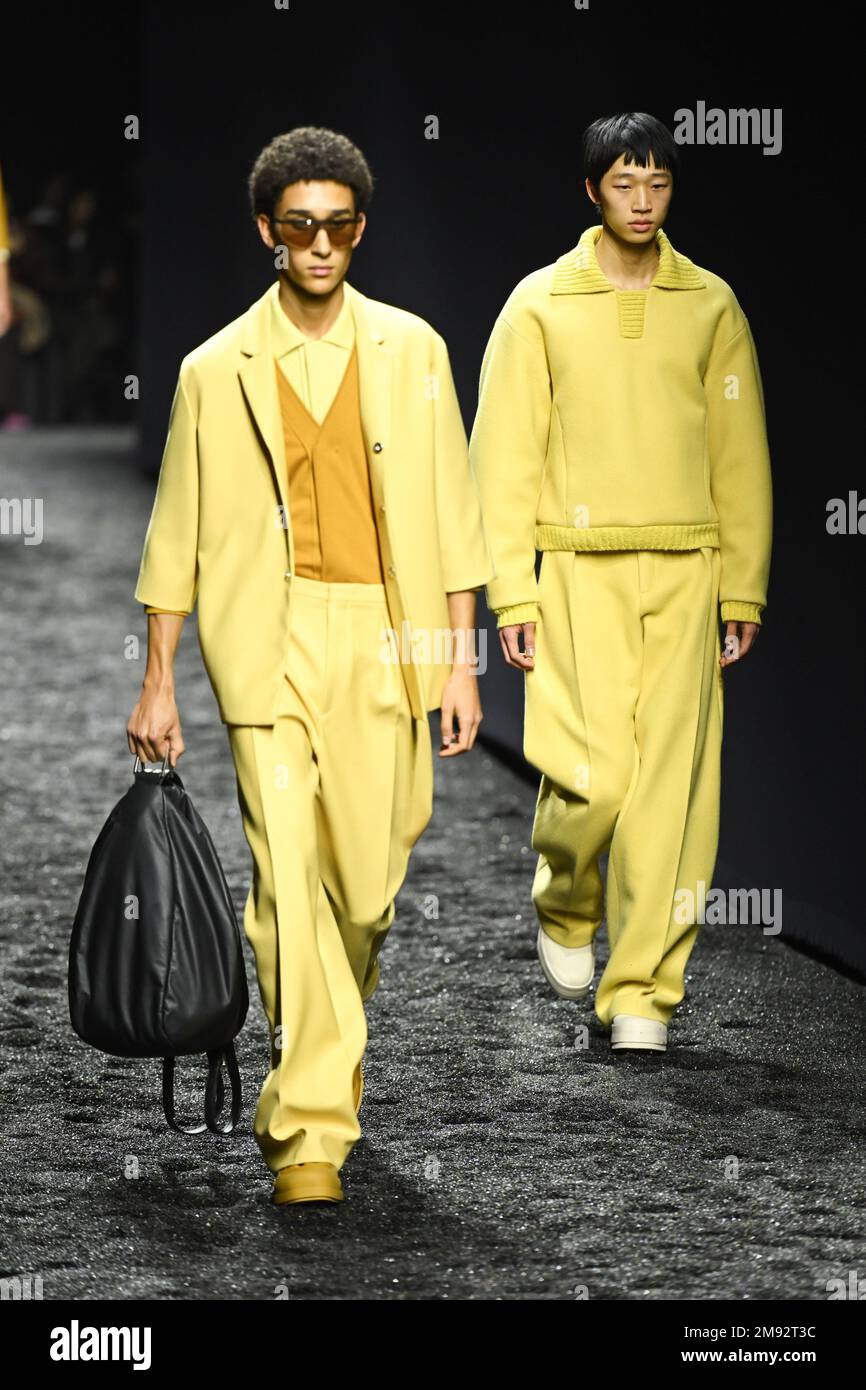 Milan, Italy. 16th Jan, 2023. Milan, Men Fashion Week, Fall Winter 2023