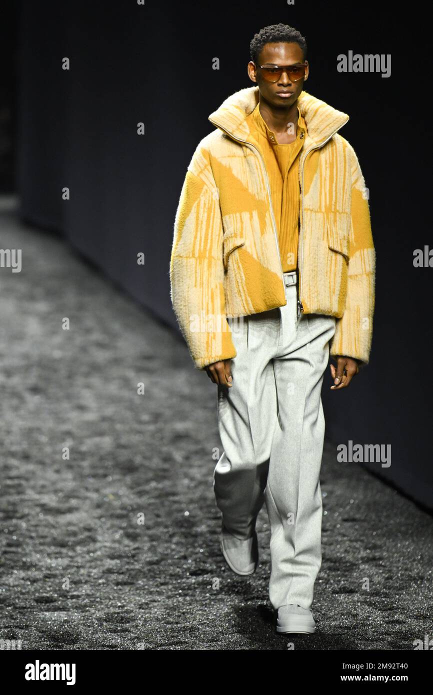 Milan, Italy. 16th Jan, 2023. Milan, Men Fashion Week, Fall Winter 2023