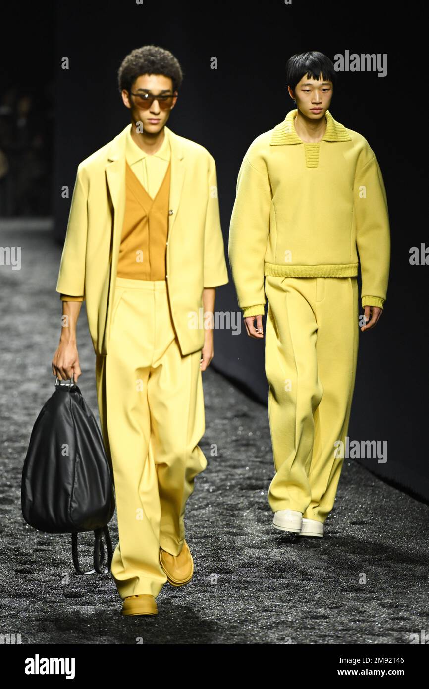 Milan, Italy. 16th Jan, 2023. Milan, Men Fashion Week, Fall Winter 2023