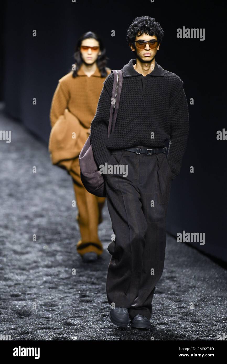 Milan, Italy. 16th Jan, 2023. Milan, Men Fashion Week, Fall Winter 2023