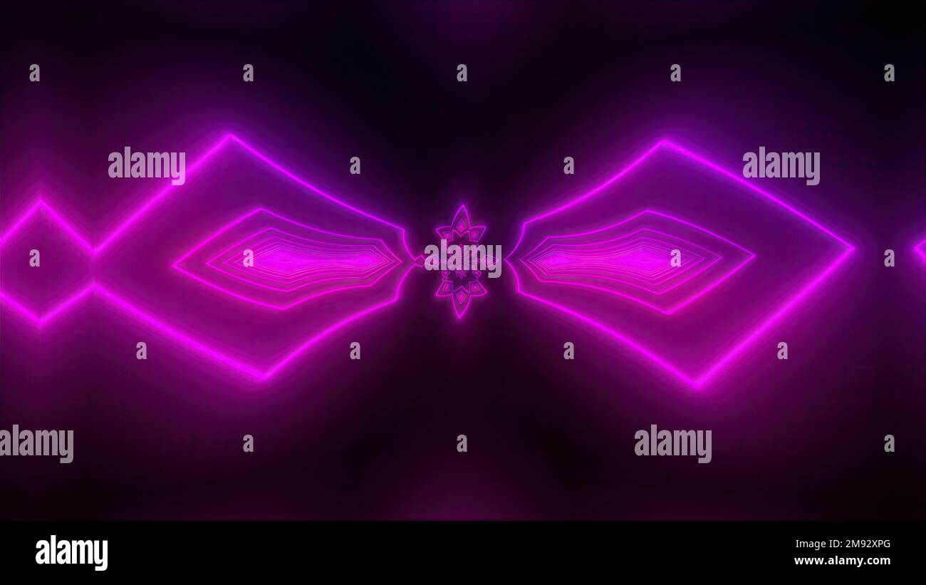 Purple neon lights. Computer generated 3d render Stock Photo
