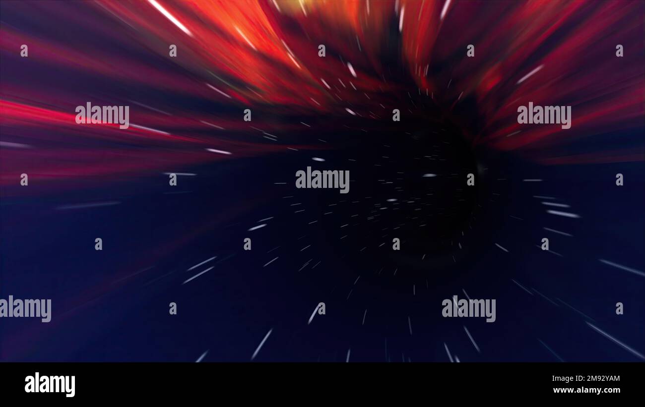 Tunnel through the stars. Computer generated 3d render Stock Photo - Alamy