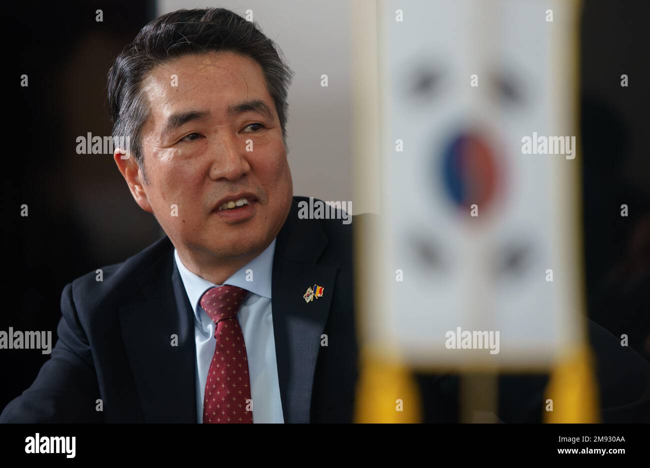 Bucharest, Romania January 16, 2023 Kapsoo Rim, Korean Ambassador