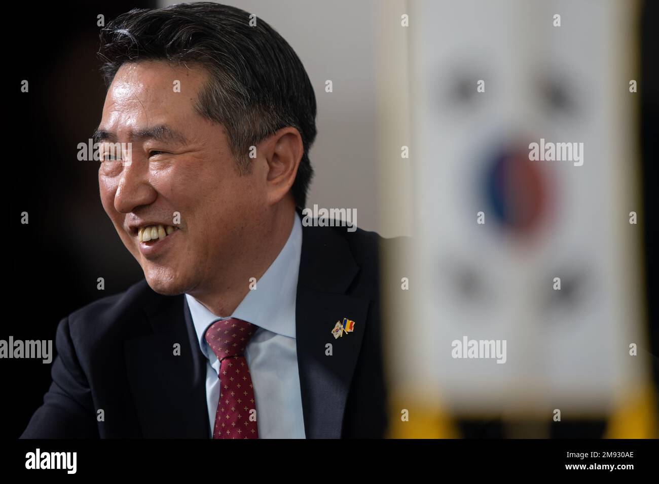 Bucharest, Romania January 16, 2023 Kapsoo Rim, Korean Ambassador