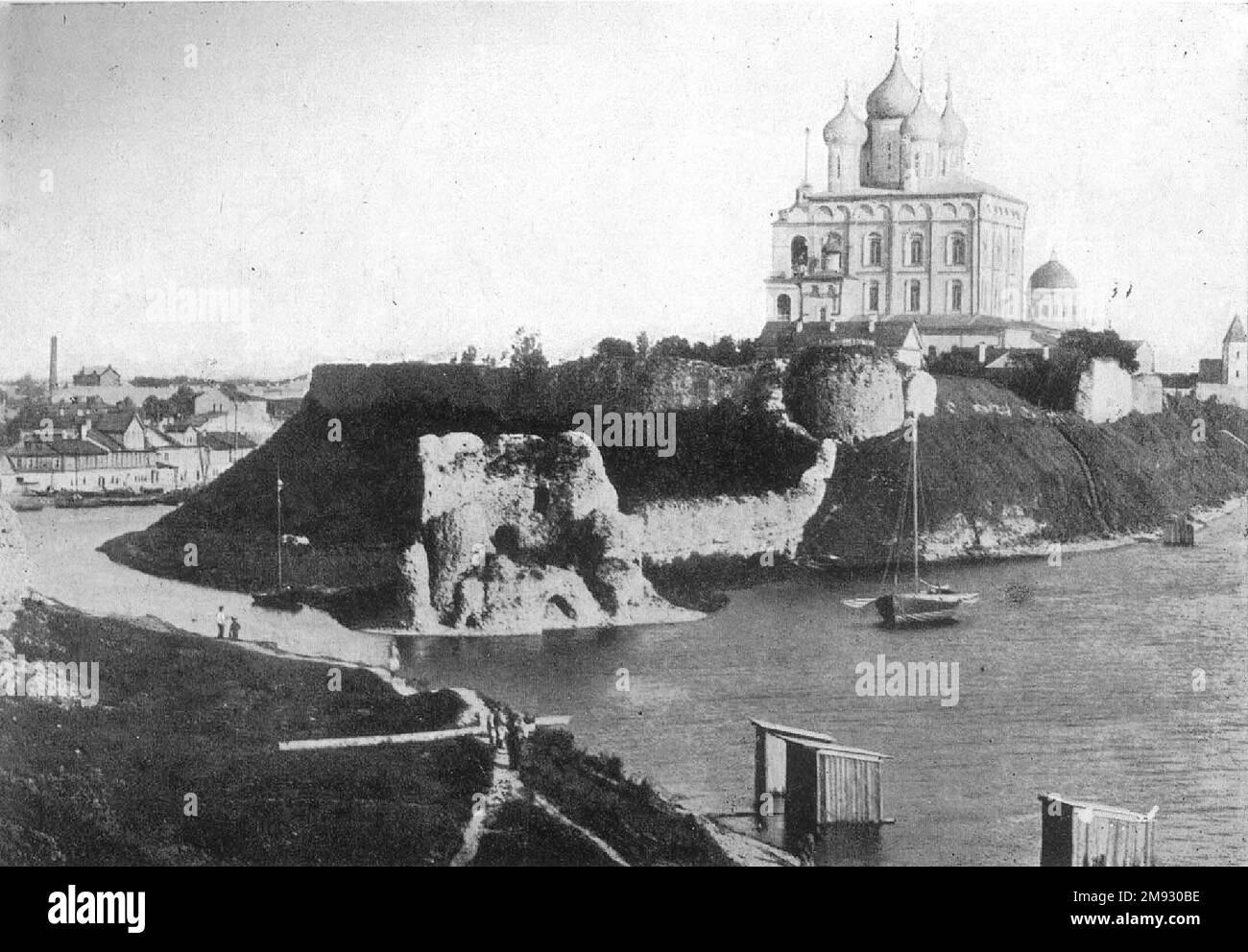 Holy Trinity Cathedral in Pskov Russia ca. early 1900s Stock Photo