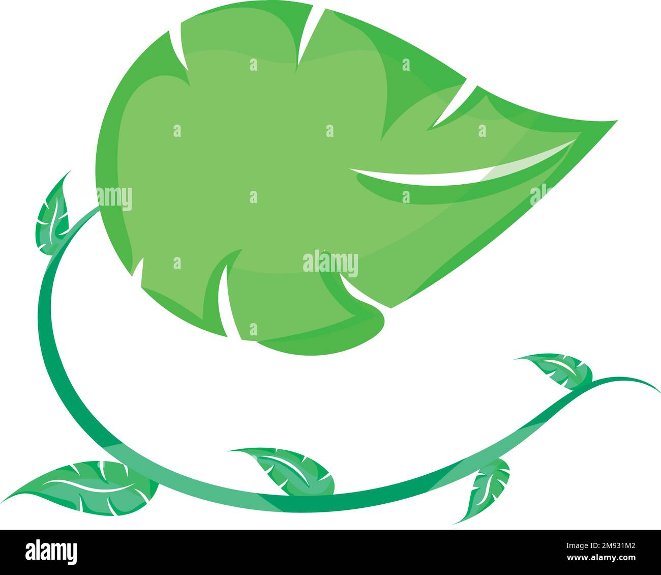 Isolated green leaf icon image Vector Stock Vector Image & Art - Alamy