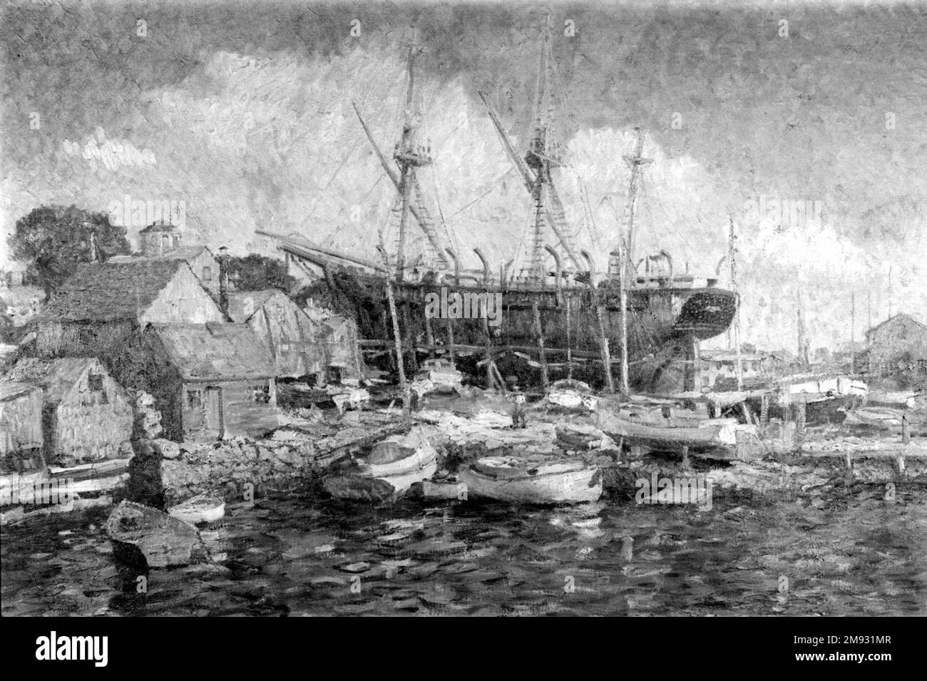 A Whaleship on the Marine Railway at Fairhaven Clifford Warren Ashley ...