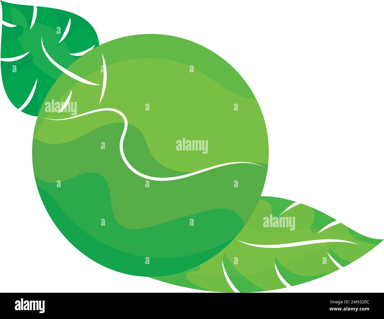Isolated empty green label with leaves Vector Stock Vector Image & Art ...
