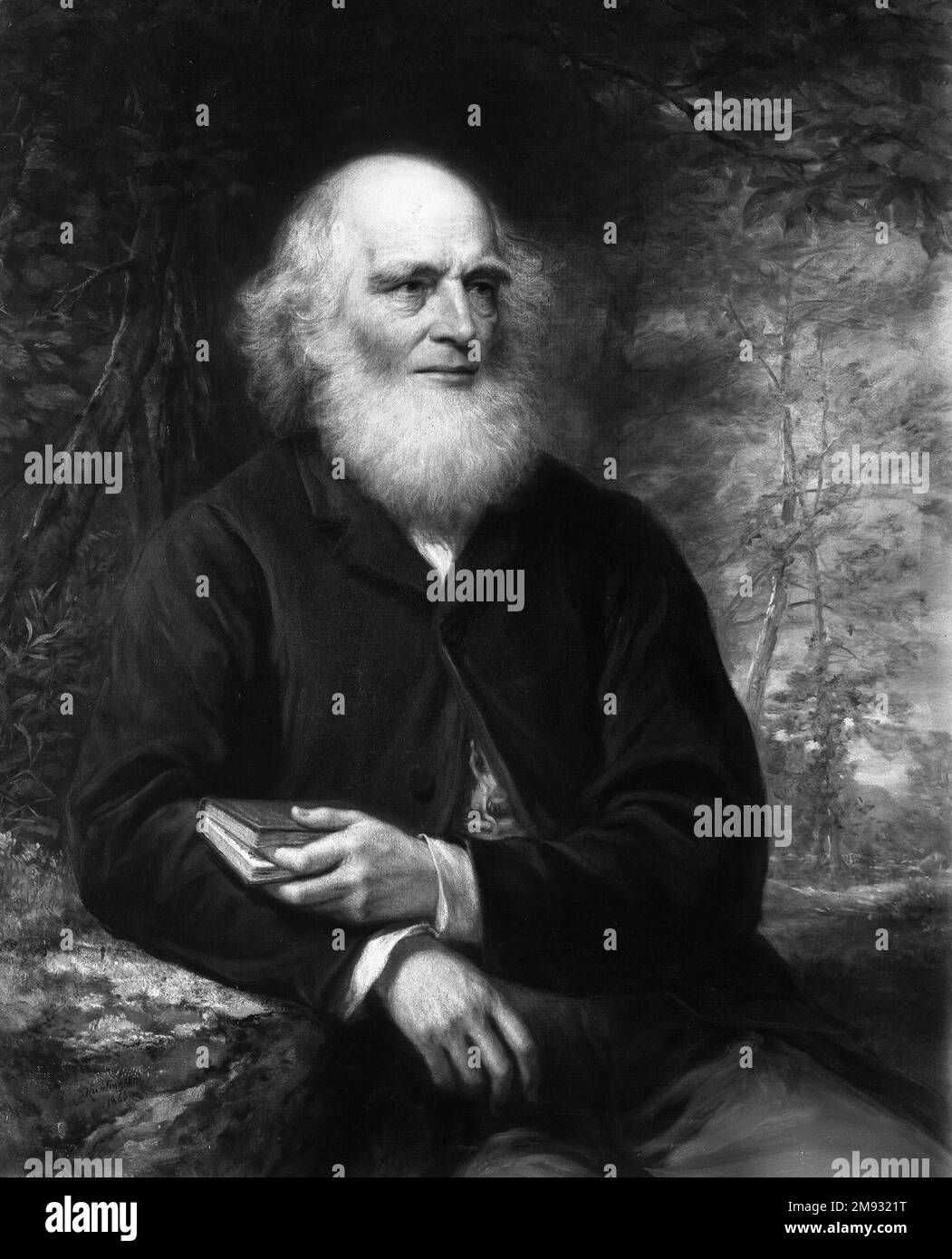 William Cullen Bryant Daniel Huntington (American, 1816-1906). William Cullen Bryant, 1866. Oil on canvas, 39 15/16 x 32 in. (101.5 x 81.3 cm).   American Art 1866 Stock Photo