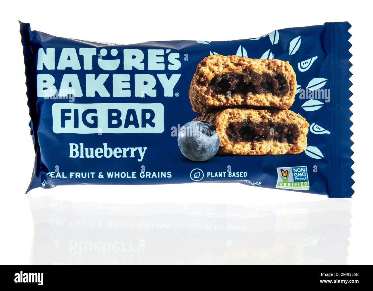 Winneconne, WI - 8 January 2023: A package of Natures bakery fig bar on an isolated background. Stock Photo