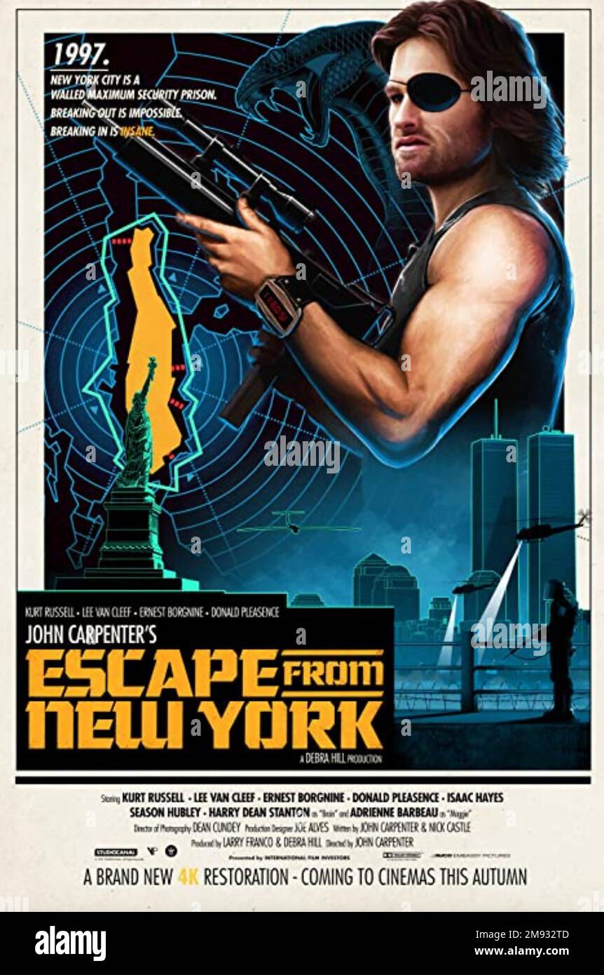 ESCAPE FROM NEW YORK 1981 AVCO Embassy Pictures film with Kurt Russell Stock Photo
