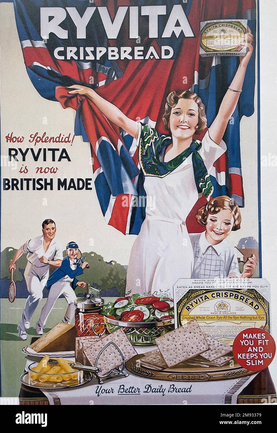 RYVITA advert about 1935 Stock Photo