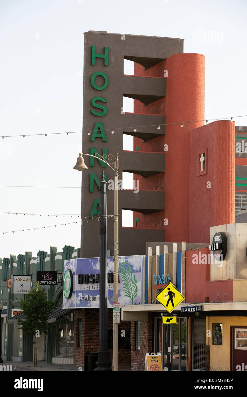 Bellflower, California, USA May 2, 2021 Afternoon sun shines on