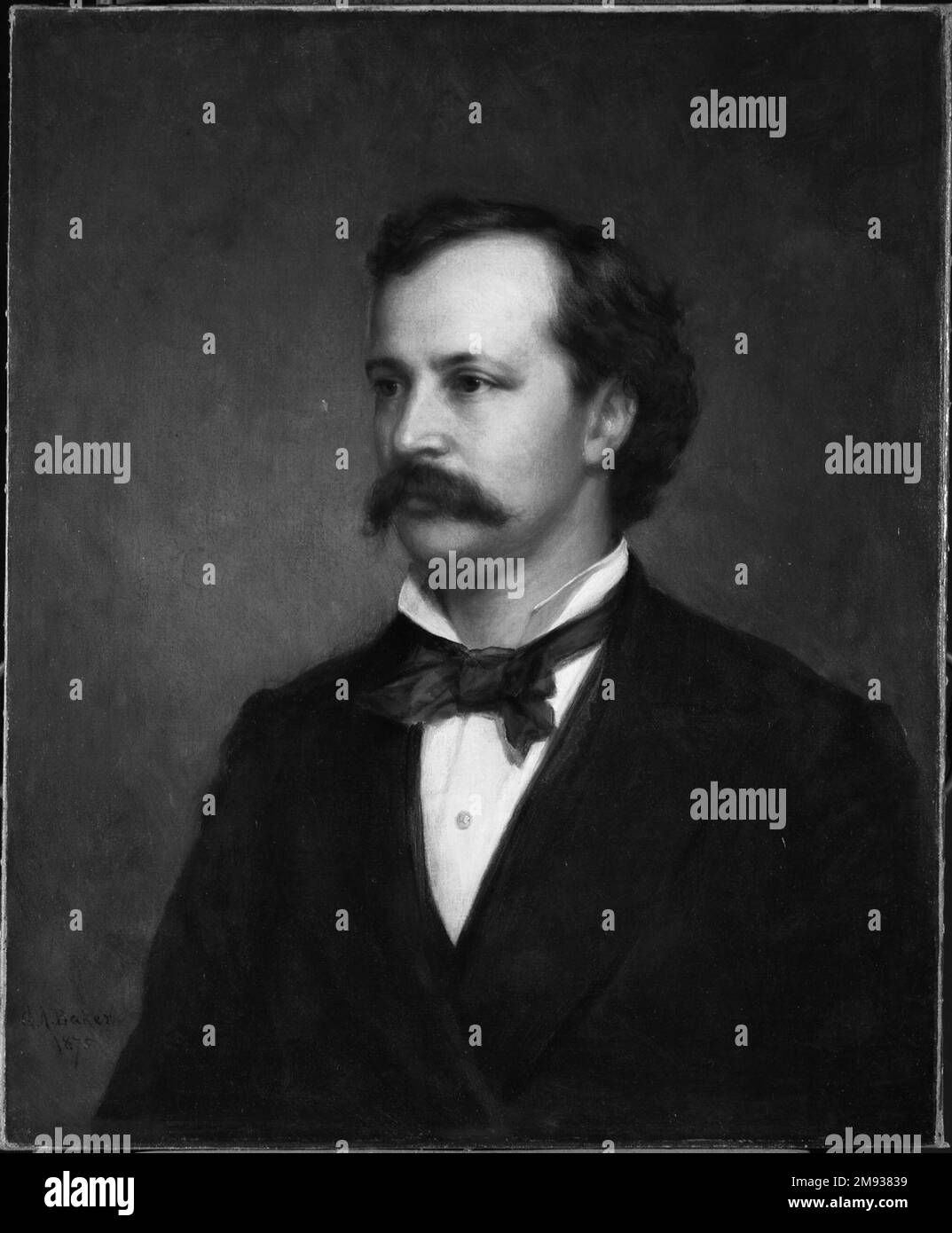 John Claflin Southwick George Augustus Baker Jr. (American, 1821-1880). John Claflin Southwick, 1869 and 1875. Oil on canvas, 30 1/8 x 25 in. (76.5 x 63.5 cm).   American Art 1869 and 1875 Stock Photo