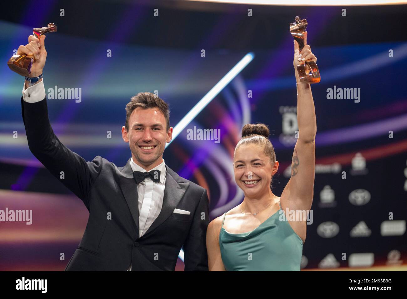 Gina Lueckenkemper und Niklas Kaul ,  Sportler des Jahres, Verleihung der Ehrung im Jahre 2022, 18.12.2022,  Eibner-Pressefoto/Sascha Walther Stock Photo