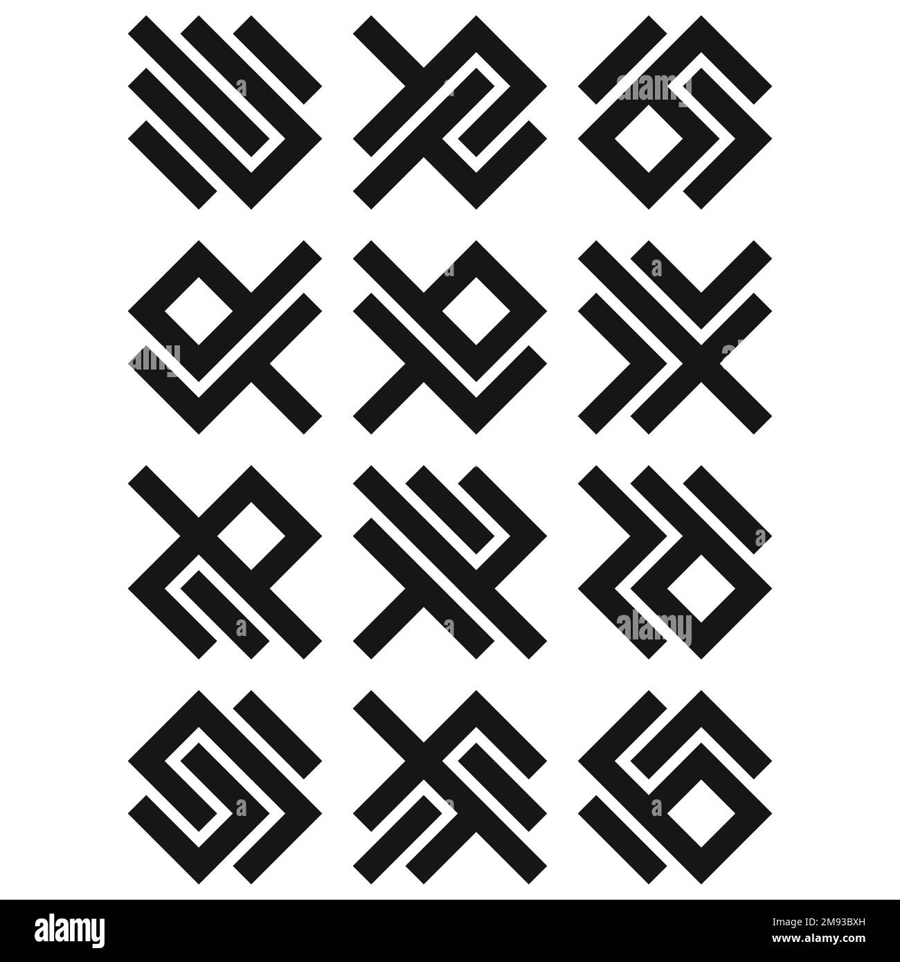 Asemic Glyph writing hieroglyph imitation generative illustration Stock ...