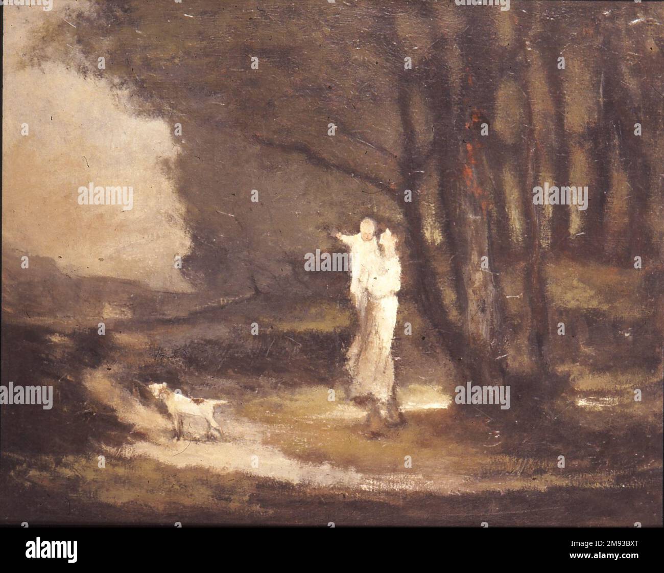 Landscape figures oil on canvas hi-res stock photography and