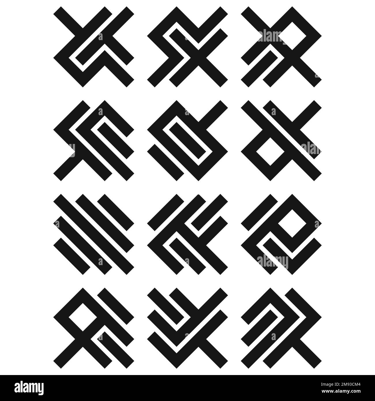 Asemic Glyph writing hieroglyph imitation generative illustration Stock ...
