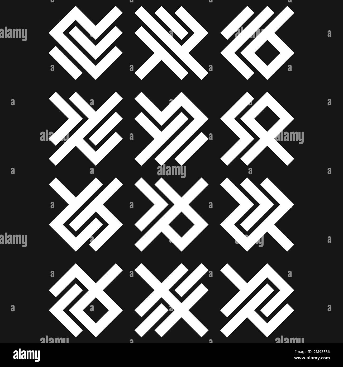 Asemic Glyph writing hieroglyph imitation generative illustration Stock ...