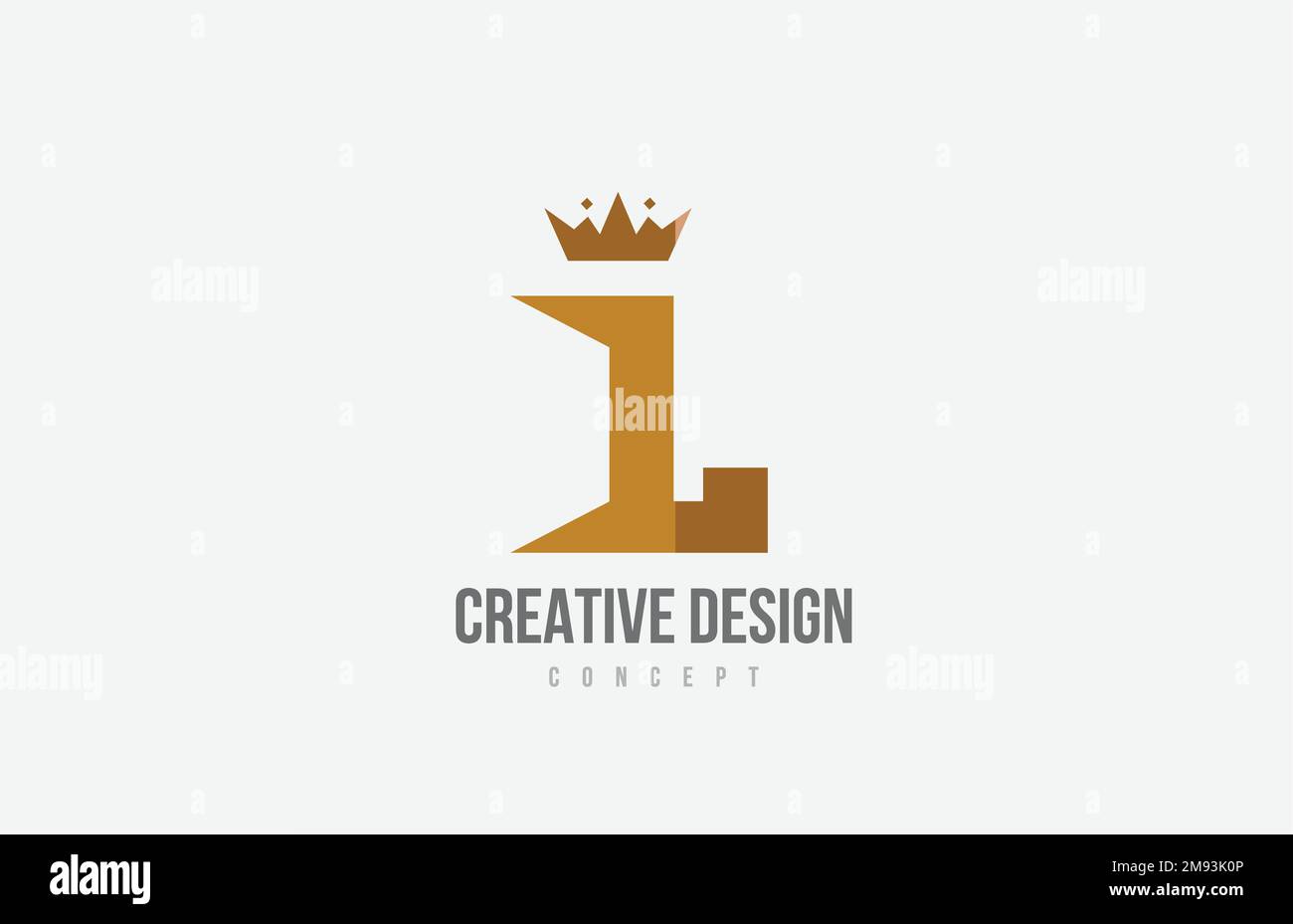 brown king crown A alphabet letter logo icon with spikes. Creative ...