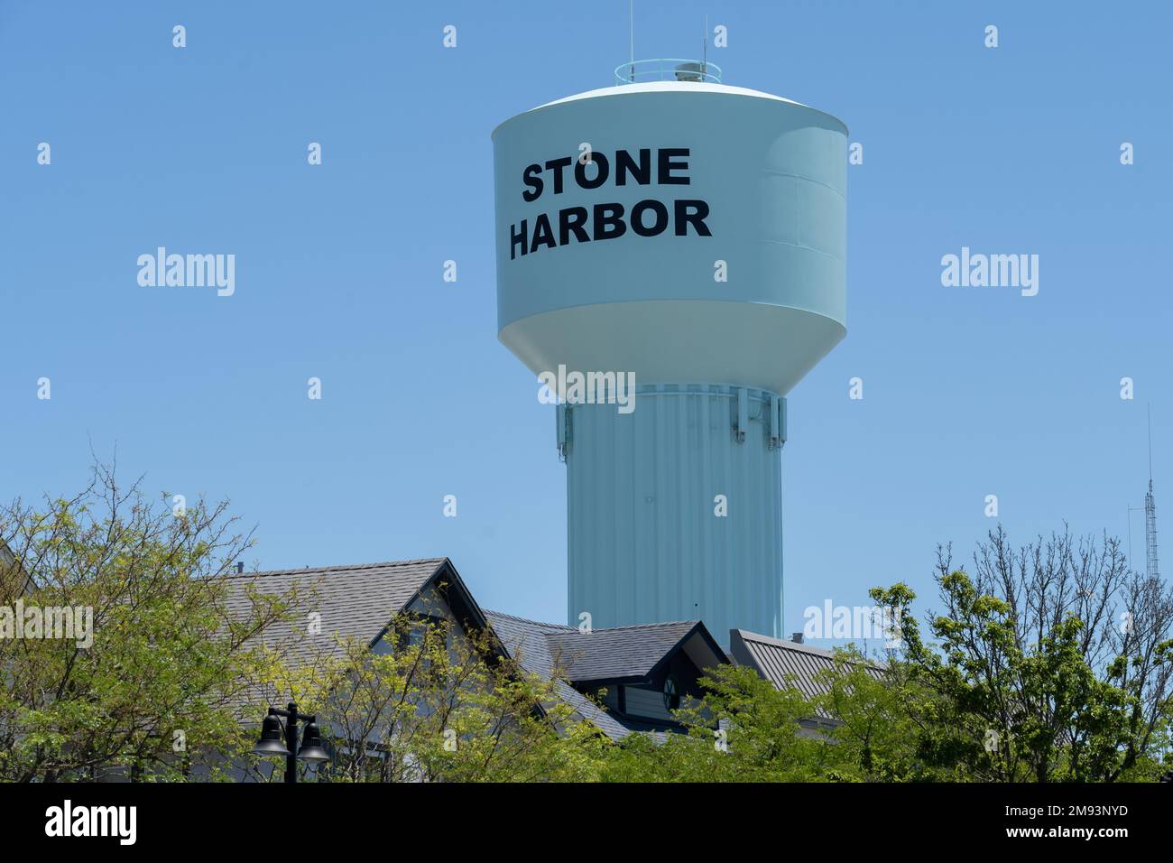 Stone Harbor, New JerseyJune 6, 2022 Water tower in Stone Harbor, New Jersey. Stone Harbor is