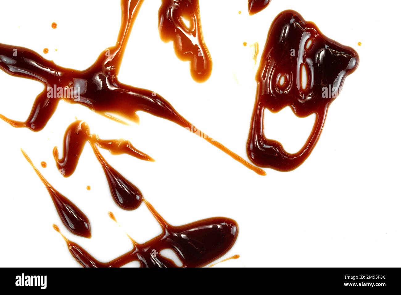 A drop of balsamic vinegar isolated on white background. Balsamic