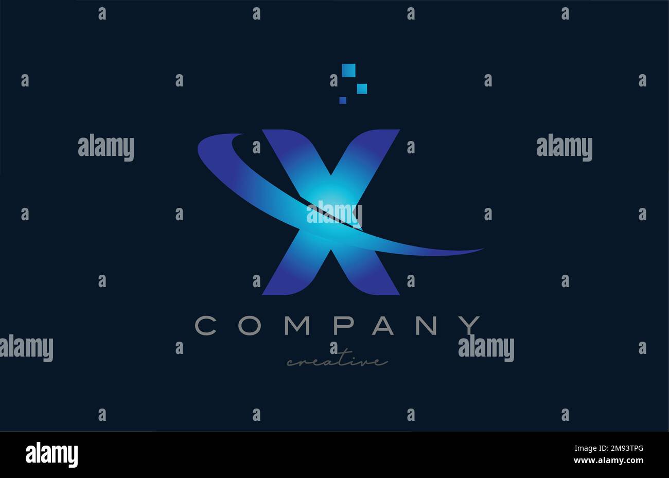 Y blue alphabet letter logo icon. Creative design template for business ...