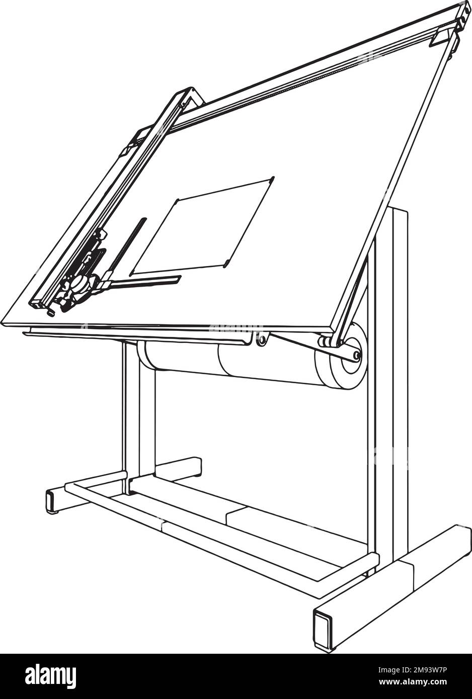Office Drawing Table Vector Stock Vector Image & Art - Alamy