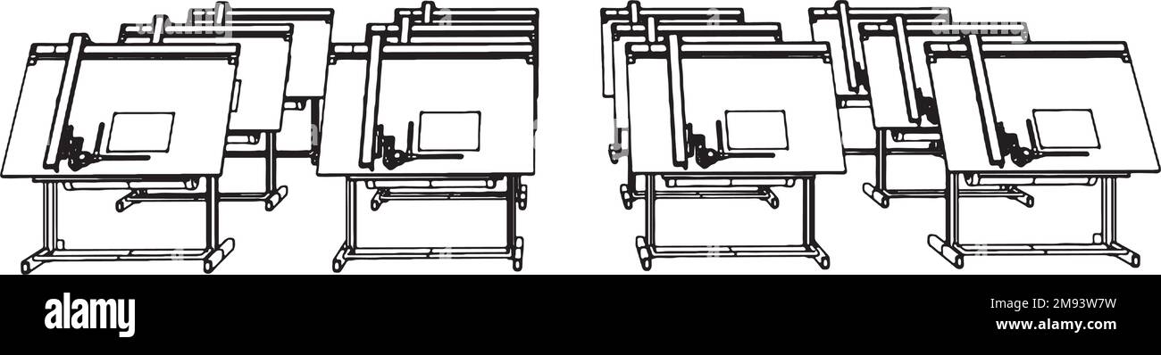 Office Drawing Table Vector Stock Vector Image & Art - Alamy