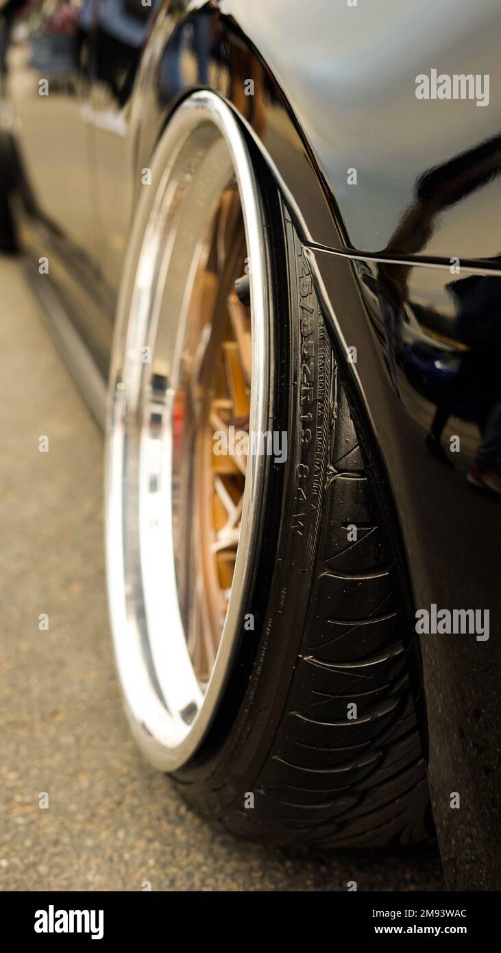 3 piece wheels Stock Photo