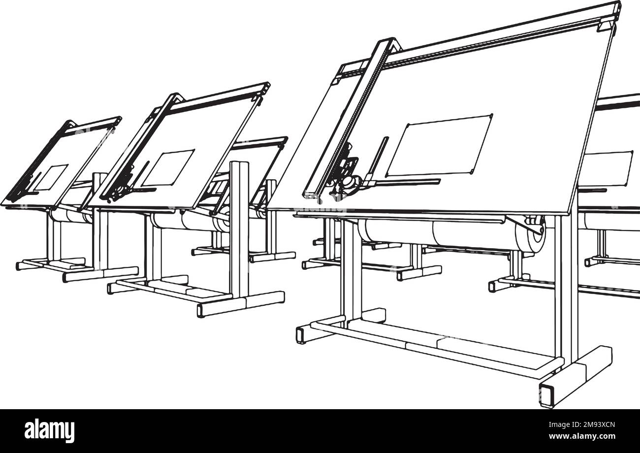 Office Drawing Table Vector Stock Vector Image & Art Alamy