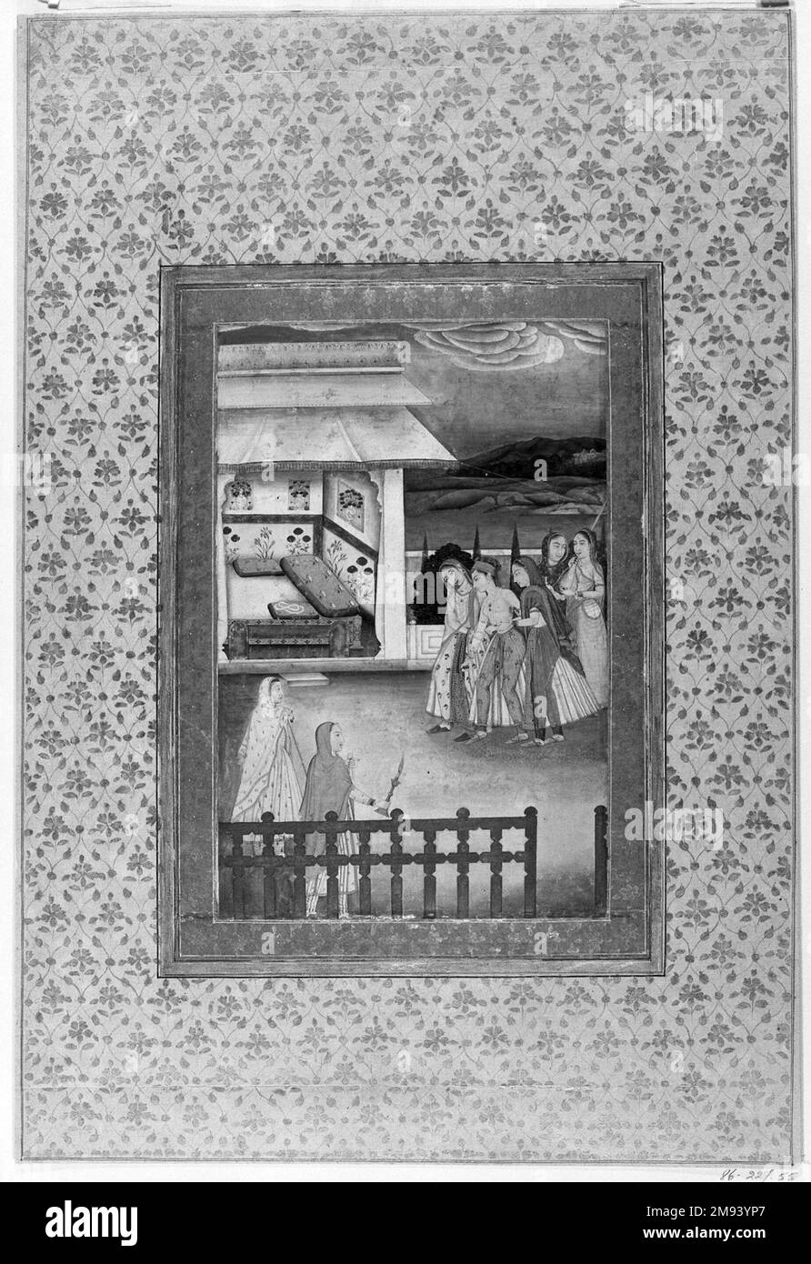 A Lady Being Led to her Bedchamber Indian. A Lady Being Led to her