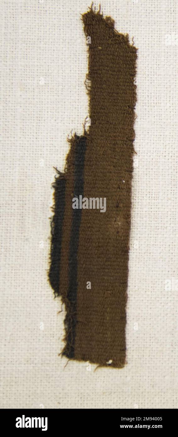 Textile Fragment, undetermined Chimú. Textile Fragment, undetermined, 1000-1532. Cotton, 1 3/16 x 3 15/16 in. (3 x 10 cm).   Arts of the Americas 1000-1532 Stock Photo