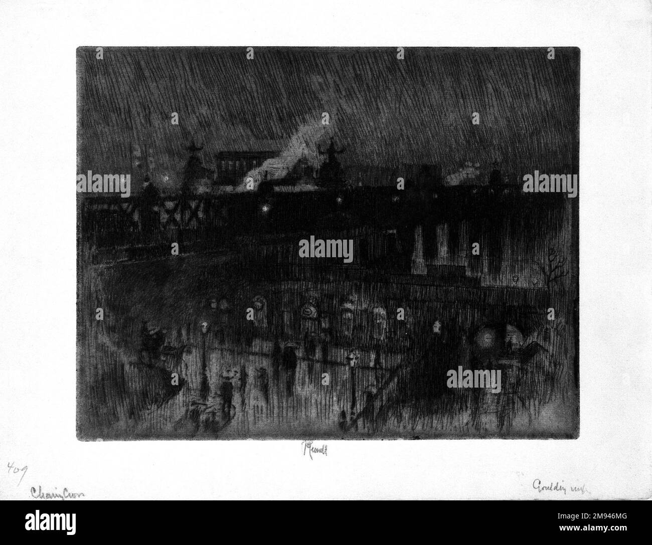 Rainy Night, Charing Cross Station Joseph Pennell (American, 18601926