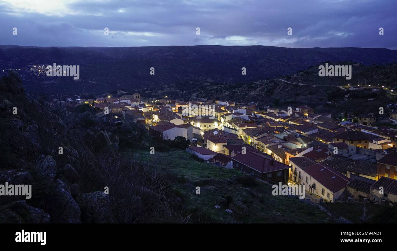 San Bartolome De Pinares, Spain. 16th Jan, 2023. A view of the village