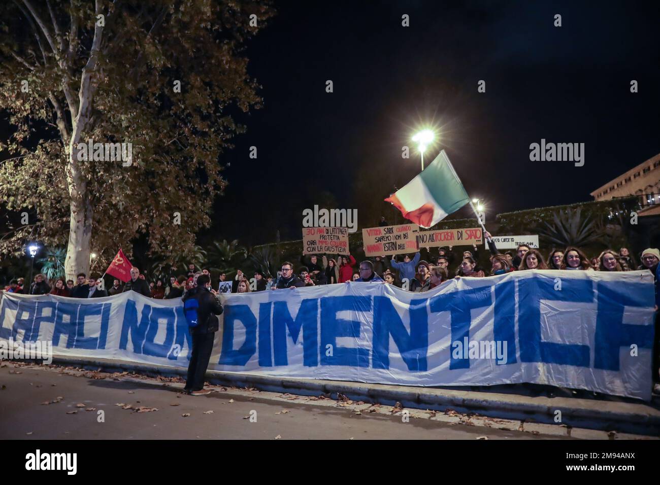 Palermo, Italy. 16th Jan, 2023. Demonstration in Palermo against the Mafia after the arrest of Matteo Messina Denaro. (Credit Image: © Antonio Melita/Pacific Press via ZUMA Press Wire) EDITORIAL USAGE ONLY! Not for Commercial USAGE! Stock Photo